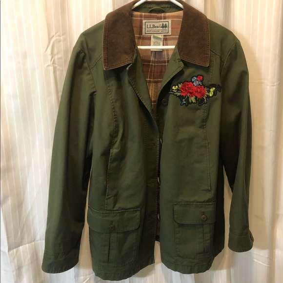 ll bean army green jacket